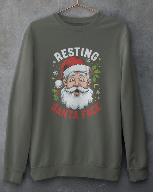 Cozy, Trendy 🎅 "Santa" Crewneck Sweatshirt Holiday Wear; Best Christmas Gift for Man, Women , Son, Daughter